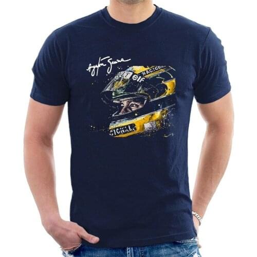 Ayrton Senna T-Shirt Formula One World Championship Legend D07 Fashion Solid Color Men T Shirt