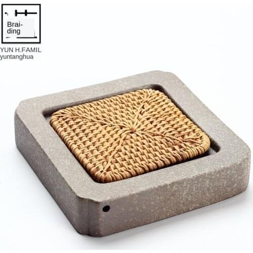 Bearing Pot of Handmade Rattan Dry-Bulb Disk cha dian Saucer Tea Water Water Small Tray chinese tea set kung fu tea black trays