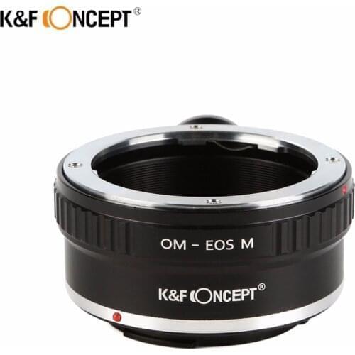 K&F CONCEPT For OM-EOS Lens Mount Adapter Ring with Tripod For Olympus OM Zuiko Lens to for Canon EOS M EF-M Mount Camera Body