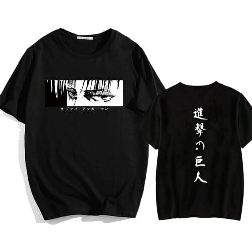 Kawaii Anime Attack on Titan T-shirt Casual Fashion Short Sleeve Hip Hop T Shirt Tops