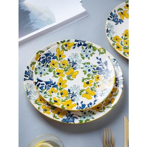 Creative Household Ceramic Tableware Western Food Plate Fruit Plate Dinnerware dishes Breakfast Steak Snack Cake Plate