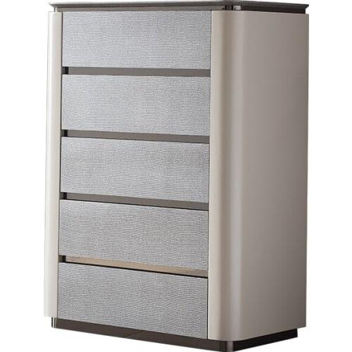 Solid wood chest of drawers light luxury modern simple bedroom cupboard wall storage cabinet furniture