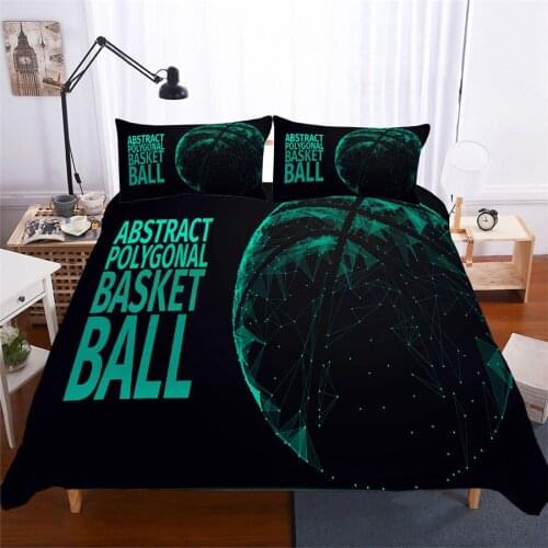 Bedding Set 3D Printed Duvet Cover Bed Set Basketball Home Textiles for Adults Lifelike Bedclothes with Pillowcase #LQ03
