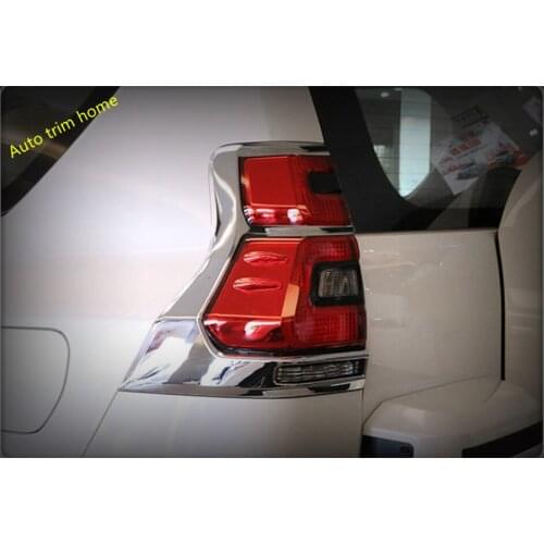 Lapetus Rear Behind Back Tail Lights Lamps Molding Cover Trim 2 Piece Fit For Toyota Land Cruiser Prado FJ150 2018 2019 2020 ABS