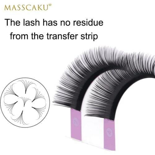 Hot Selling Easy Fan Matte Cashmere Lash Extensions 0.05/0.07/0.10 Eyelash Extension Tray Volume Russian Matte Flowering Fan