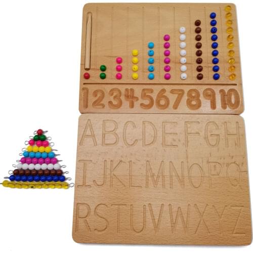 Montessori Math Toy Kid Preschool Learning Wooden Toy Montessori Math Toys Counting Board For Children J3166Y