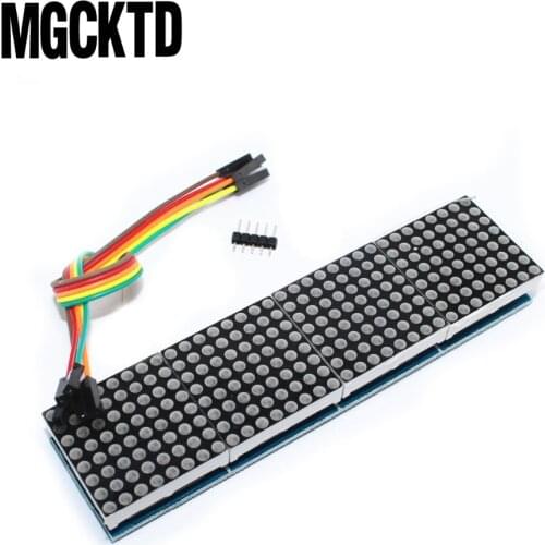 MAX7219 Dot Matrix Module For Microcontroller 4 In One Display with 5P Line