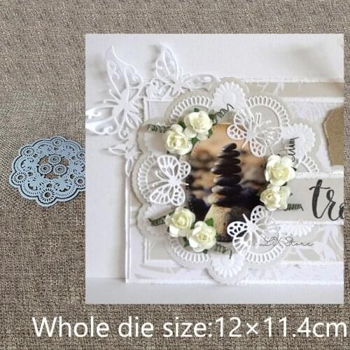 XLDesign Craft Metal Cutting Dies stencil mold butterfly round frame scrapbook Album Paper Card Craft Embossing die cuts