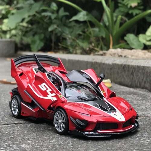 Bburago 1:32 Ferrari FXX K RAD EVO acousto-optic alloy simulation car model carton pack Collect gifts toy
