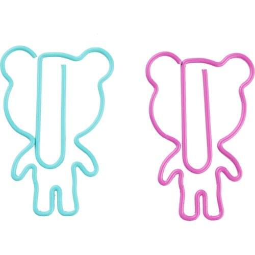 Cartoon bear Color Panda Paper Clip Shape Pin Lovely Office Supplies Paper Clips Papeleria Office Accessories Paperclips Clipes