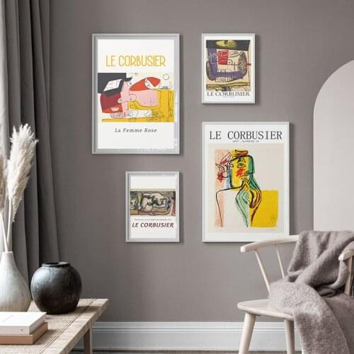 Le Corbusier Abstract Cubism Museum Print Vintage Exhibition Poster Art Canvas Painting Wall Picture Modern Home Gallery Decor