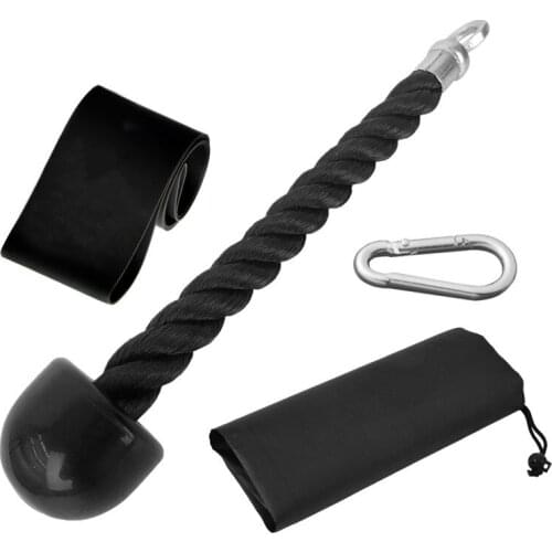 Pull Down Rope Single Grip Tricep Bicep Exercise Attachment Set for Cable Machines Gym Pulley Workout