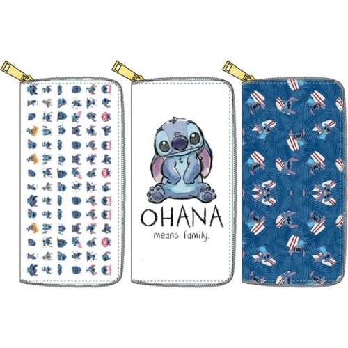 Disney New Stitch PU Long Zipper Wallet Wallet Girl Gift Wallet wallets for men wallet for women