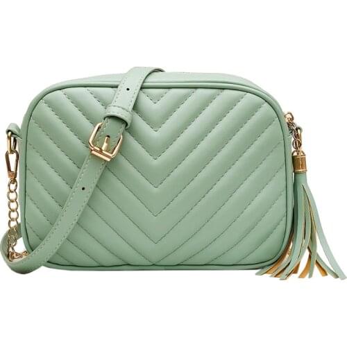 Factory Wholesale Diamond Slant Bag Flue Su Womens Bag Trend Hundred-set PU Soft Face Chain Bag Small Square Bag