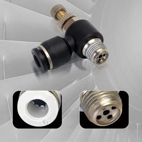 Pneumatic Quick Connector Speed Control Switch Regulating Valve SL6-M5/4-01/10-03/12-04 Black Throttle Valve