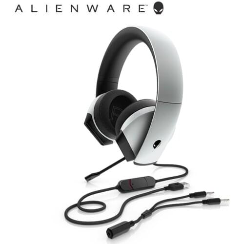 Alienware AW510H 7.1 Wired Gaming Headset Lunar Light 50 mm Hi-Res For Xbox One PS4 Switch Mobile Phones Noise Cancelling Mic