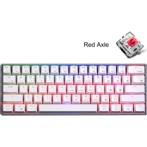 RK61 RGB 2.4G Triple-Mode 61-Key Bluetooth USB Gaming Wired Mechanical Keyboard Stylish Simple