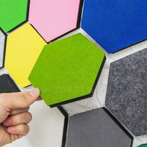 Self-Adhesive DIY Hexagon Felt Letter Note Message Office Planner Schedule Board Photo Display Home Wall Decor