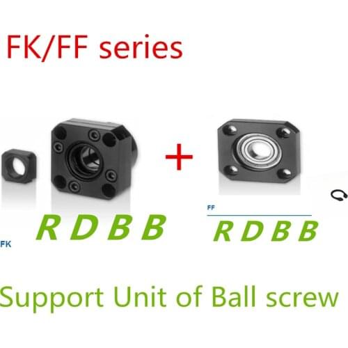 SFU1204 Ballscrew Support 1pcs FK10 and 1pcs FF10 for 12mm 1204 ballscrew end support cnc