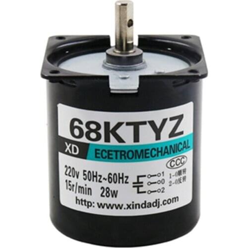 AC 220V 28W 2.5rpm/5rpm/10rpm/15prm/20rpm/30rpm/50rpm/60rpm/80rpm/110rpm Strong Permanent Magnet Synchronous Gear Worm Motor