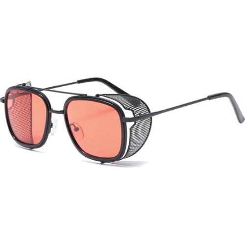 Simvey Vintage Gothic Steampunk Sunglasses with Side Shields Men Women Brand Designer Punk Shades Oculos De Sol Shades