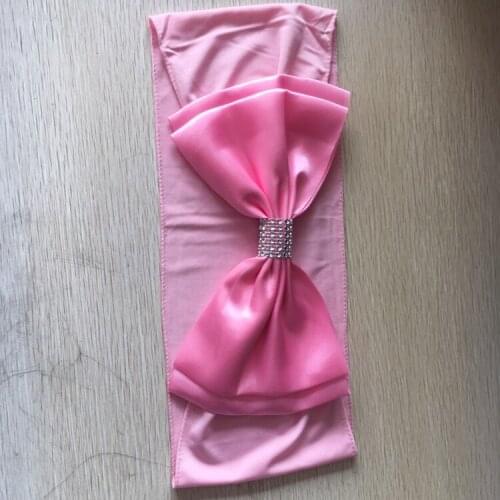 Marious 100 Pcs/Lot wedding chair sash tie bow chair cover band decoration for party spandex cover chair free shipping