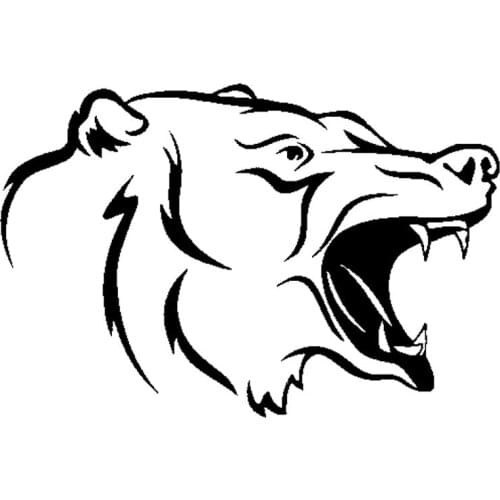 Bear Hunting Animal Head Creative High Quality Car Applique Personality PVC Waterproof Applique Cover Scratches Waterproof