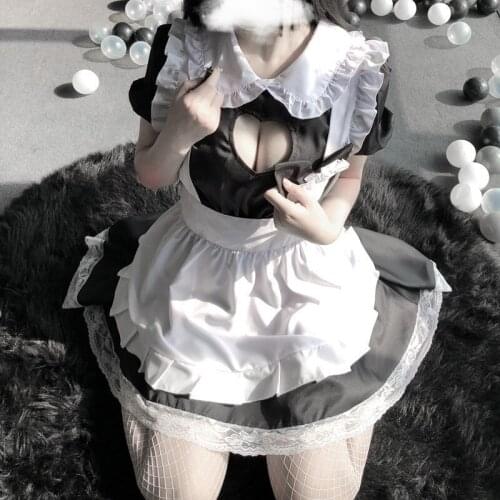 Japanese Kawaii Maid Outfit for Women Lolita Sweet Anime Cosplay Costumes Sexy Lingerie Lace School Girl Costume