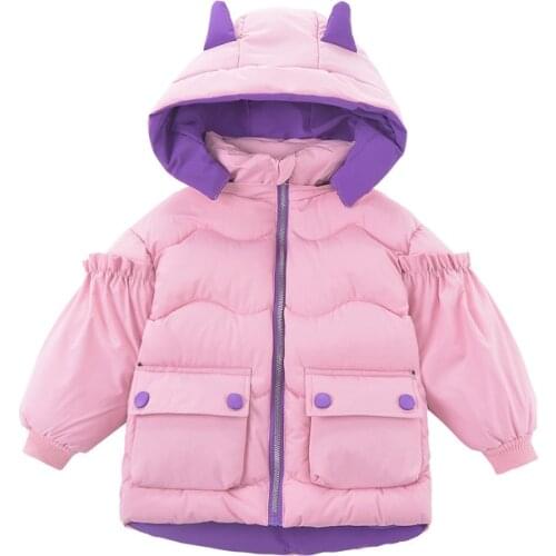 2021 Winter Brand Children Down Jacket Girls wing cute coat Girls' Thickened cotton-padded baby Girls Warm Jacket kids Snowsuit