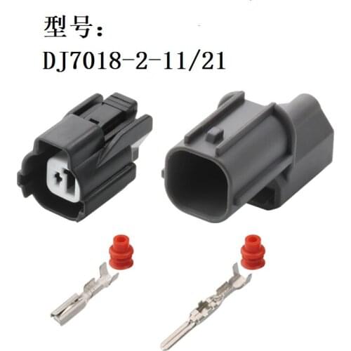200 sets 1 Pin DJ7018-2-11/21 Female Male Kit HW Series Horn Auto Waterproof Connector Voltage Regulator Connector 6189-0386