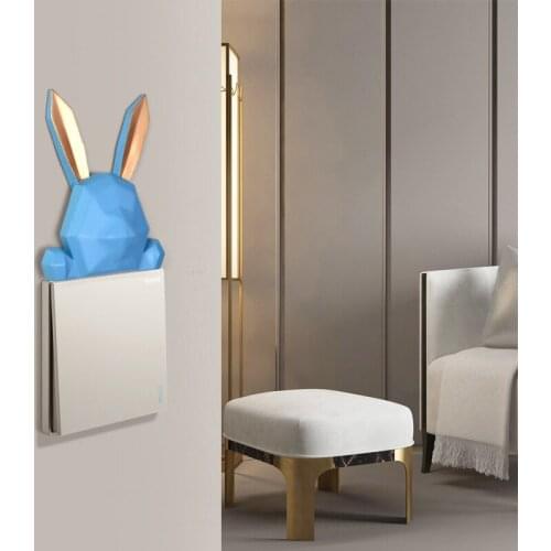 3D Cartoon Animals Pattern Switch Stickers Wall Decor Socket Protective Cover Nordic Funny Art for Kids Room Home Decoration