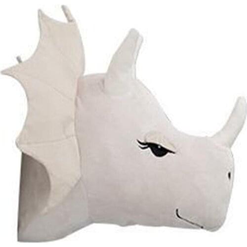 3D Cartoon Animal Head Dinosaur Stuffed Plush Toy for Children Room Wall Decor C5AF