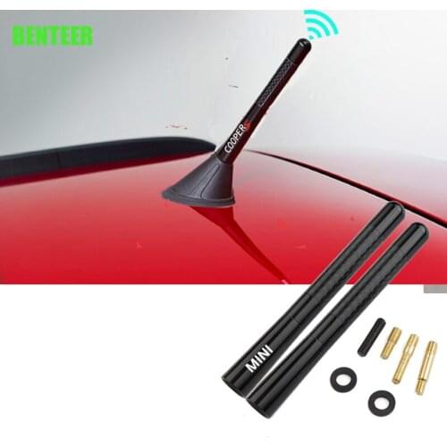 4.7 Inch Carbon Fiber Car Antenna Sticker for MINI COOPER CLUBMAN COUNTRYMAN PEACEMAN R55 R56 R57 R58 R59 R60 F56 F54 F60