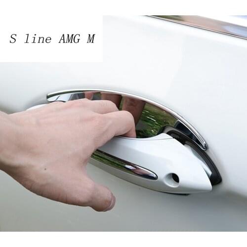 Car Styling outer Door Handle Cover Trim Door Bowl Stickers decoration for BMW 7 series F01 F02 740Li 730Li Auto accessories