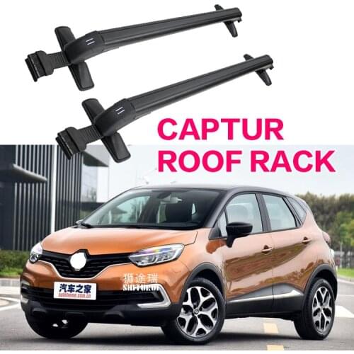 Car Luggage Rack Crossbar Roof Rack FOR RENAULT captur 5 DOOR 2013+ SUV LOAD 150KG BAR LED