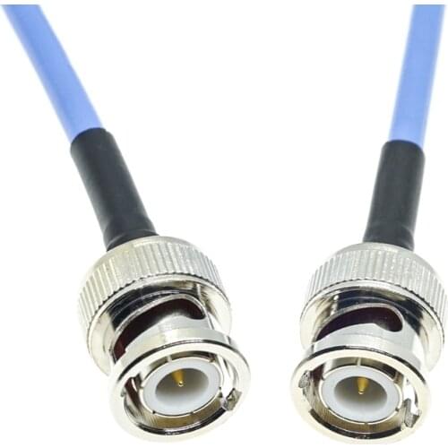 BNC male to BNC male connector lot RG402 .141" Semi flexible rigid cable blue