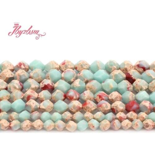 6/8/10mm Snakeskin ShouShan Faceted Square Natural Stone Beads For Jewelry Making DIY Bracelet Necklace Loose 15" Free Shipping