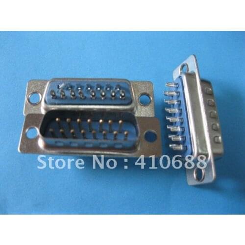 D-Sub 15 pin Male Solder Connector DIP 2 Row Hot Sale Brand New 500 Pcs Per Lot