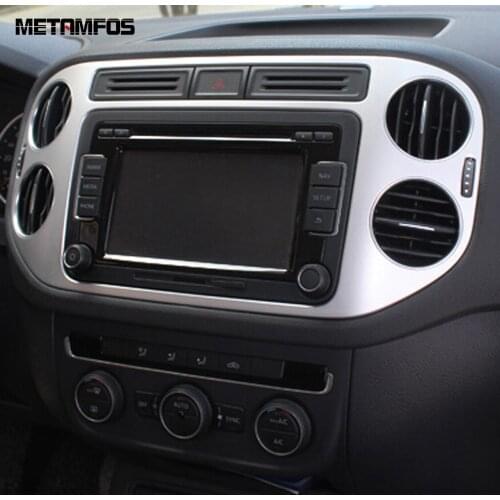 For Volkswagen Tiguan 2009-2013 2014 2015 Navigation Frame Air Condition Vent Outlet Cover Trim Interior Accessories Car Styling