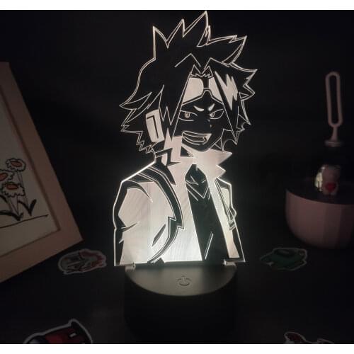 My Hero Academia Anime Figure Denki Kaminari 3D Led Night Lights RGB Neon Birthday Gift Lava Lamp Bedroom Table Manga Decoration