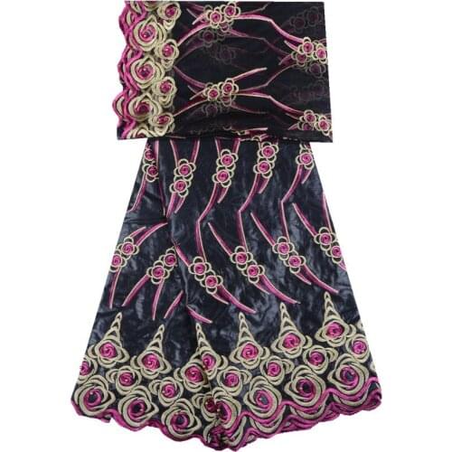 India Fabric Tissu Bazin Riche Basin With Embroidery Brocade Fabric Swiss Tulle Lace Scarf Fabric For Party Dress 1301