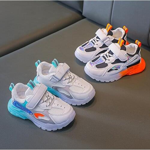 New Spring 2021 Kids Shoes Breathable Boys Girls Sport Shoes Children Casual Sneakers Baby Running Shoes Mesh Canvas Shoes