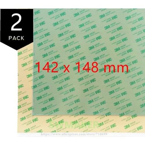 SWMAKER PEI Sheet, 142x148mm 3D Printing Build Surface with 3M 468MP Adhesive Tape Lot of 2