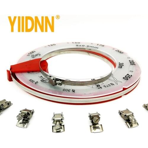 Reuse 9mm wide 0.6mm thick German type hose clamp and head 304 stainless steel banding pipe clamp strap binding 100 feet/roll