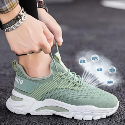 Men Running Shoes 2021 Comfortable Mesh Sport Shoes Men Trend Lightweight Walking Shoes Men Sneakers Breathable Zapatillas