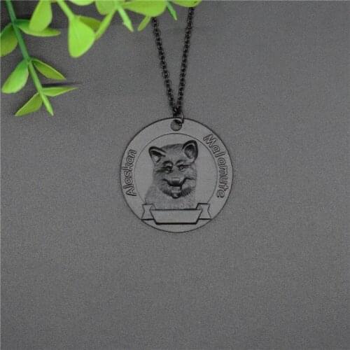 New Vintage Alaskan Malamute Medal Necklace Retro Style Metal Alaskan Malamute Pendant Necklace Women Jewellery Dog Jewellery
