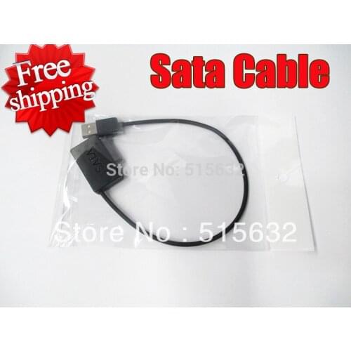 Free shipping NEW USB 2.0 Cable to SATA 2nd HDD caddy DVD CD ROM SATA CABLE Black