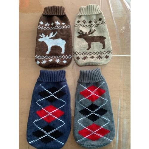 Dog Clothes Fashionable Warm Dog Sweater Christmas Autumn Winter Thickened Teddy Chihuahua Pet Clothes