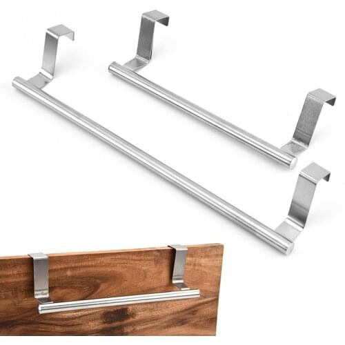 Single Tier Towel Rack Over Door Tea Towel Holder Rack Cupboard Drawer Hanger Bathroom Kitchen Towel Rack Home Organization