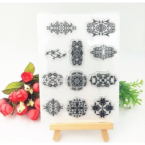 11*16cm buttons logo Transparent Clear Stamps / Silicone Seals Roller Stamp for DIY scrapbooking photo album/Card Making